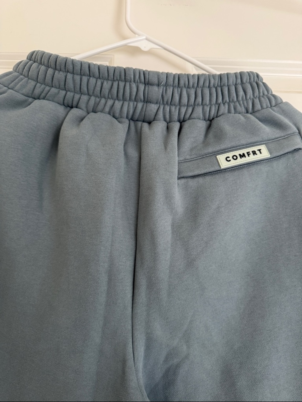 COMFRT Cozy High-Waist Slate Blue Jogger Pants - Picture 5 of 6